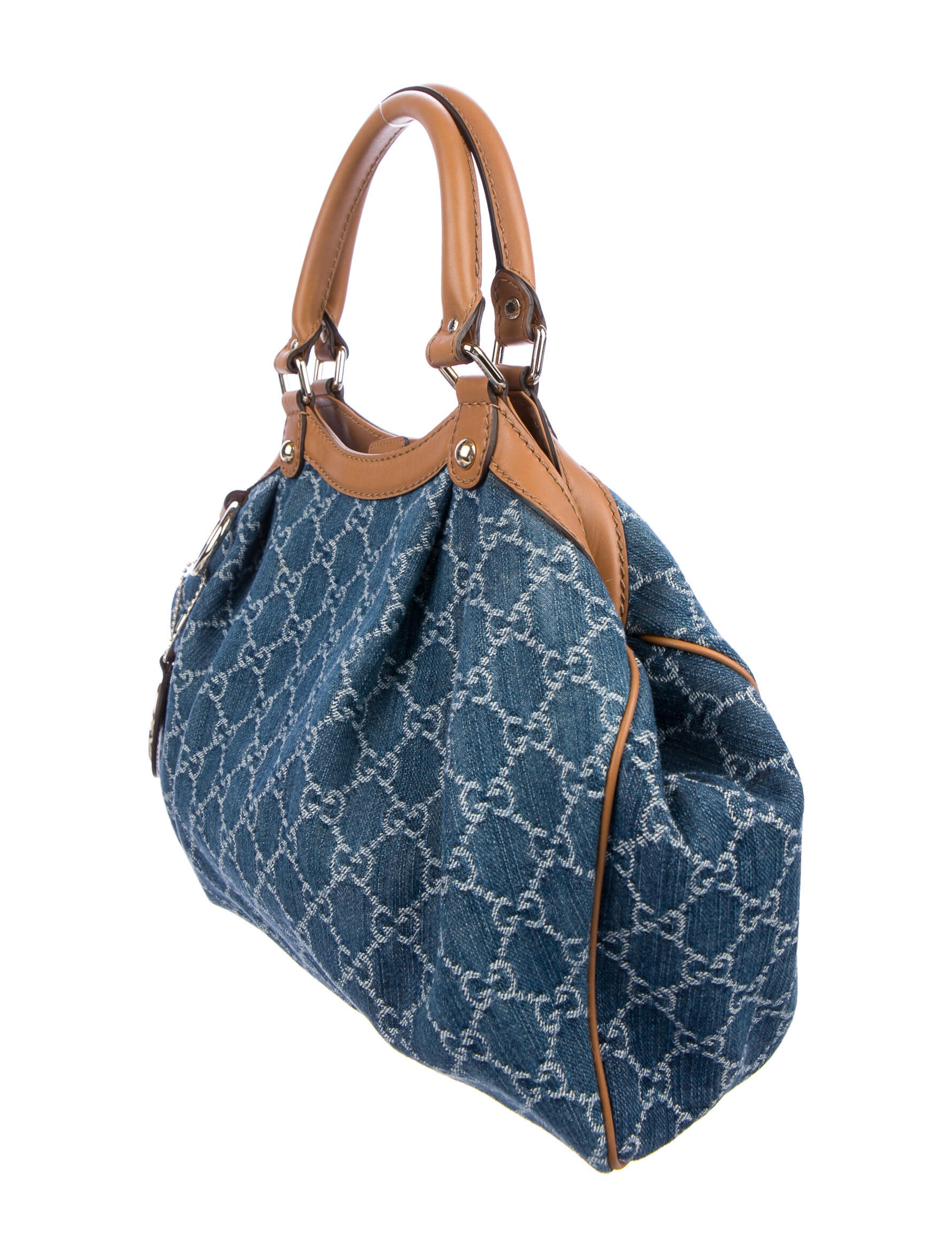 Gucci Medium GG Denim Sukey Tote